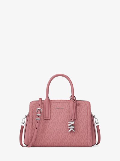 Laila Small Signature Logo Satchel in ROSEWOOD | Michael Kors
