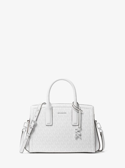 Laila Small Signature Logo Satchel in OPT/ALLUM | Michael Kors