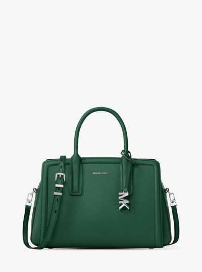 Bolso satchel Laila mediano de piel in MUSGO | Michael Kors