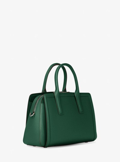 Bolso satchel Laila mediano de piel in MUSGO | Michael Kors