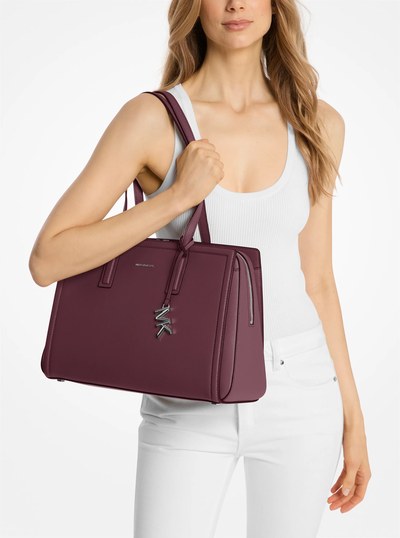 Laila Medium Pebbled Leather Tote Bag