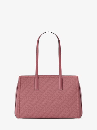 Laila Medium Signature Logo Tote Bag in ROSEWOOD | Michael Kors