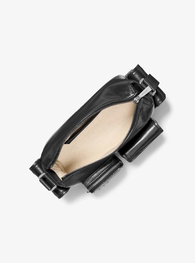 Dakota Medium Leather Shoulder Bag in BLACK | Michael Kors