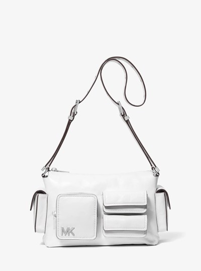 Dakota Medium Leather Shoulder Bag in OPTIC WHITE | Michael Kors