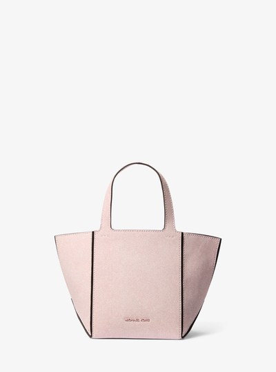 Lunar New Year Jordi Small Denim-Printed Leather Tote Bag in ROSEWATER | Michael Kors
