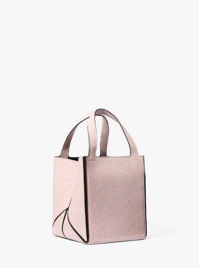 Lunar New Year Jordi Small Denim-Printed Leather Tote Bag in ROSEWATER | Michael Kors