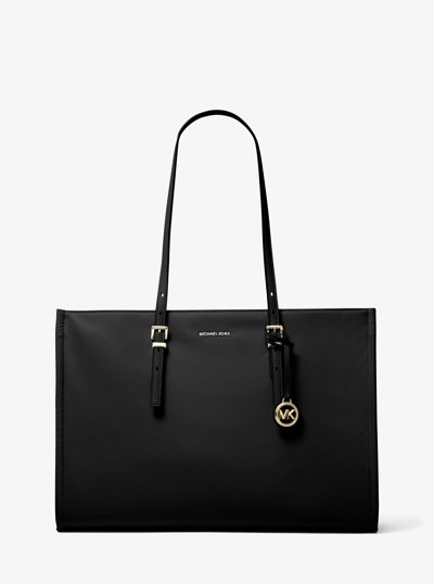 Zadie Large Nylon Tote Bag in BLACK | Michael Kors