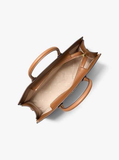 Scarlett Medium Signature Logo Satchel in BRN/ACORN | Michael Kors