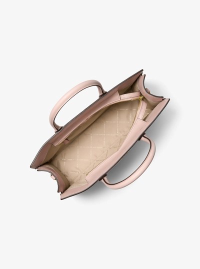 Scarlett Medium Pebbled Leather Satchel in SOFT PINK | Michael Kors