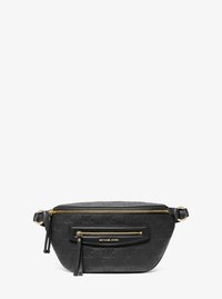 Jet Set Travel Medium Logo Embossed Leather Sling Pack