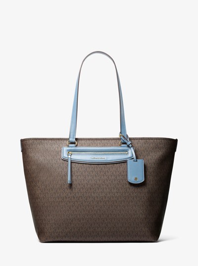 Jet Set Travel Extra-Large Signature Logo Tote Bag in CHAMBRAY | Michael Kors