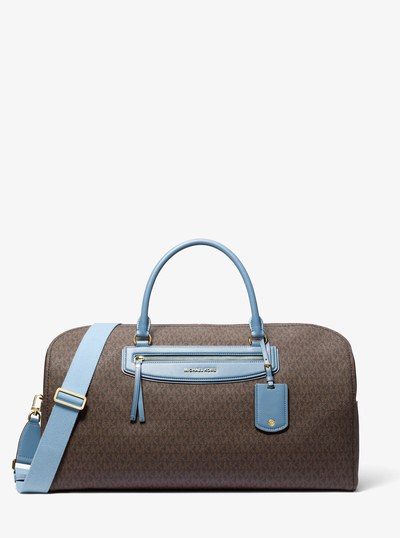 Bolso de fin de semana Jet Set Travel extragrande con logotipo exclusivo in CHAMBRAY | Michael Kors
