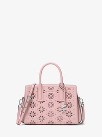 Laila Small Embellished Laser Cut Leather Satchel