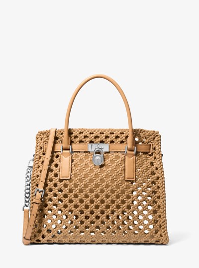 Grande sacoche Hamilton tiss&eacute;e &agrave; la main in CACAHU&Egrave;TE | Michael Kors