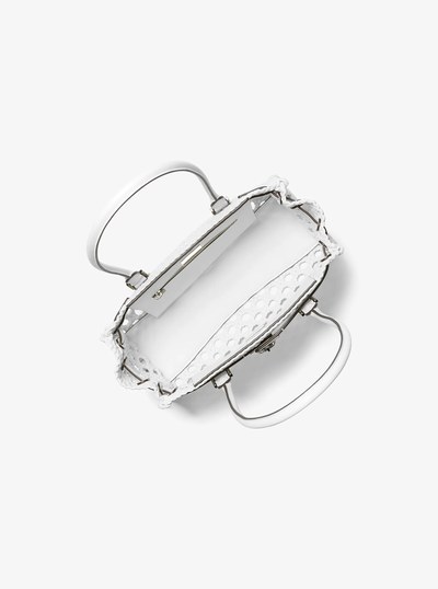 Hamilton Small Hand-Woven Satchel in OPTIC WHITE | Michael Kors