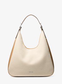 Nolita Large Two-Tone Canvas Hobo Shoulder Bag