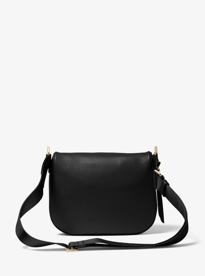 Slater Medium Pebbled Leather Sling Pack in BLACK | Michael Kors