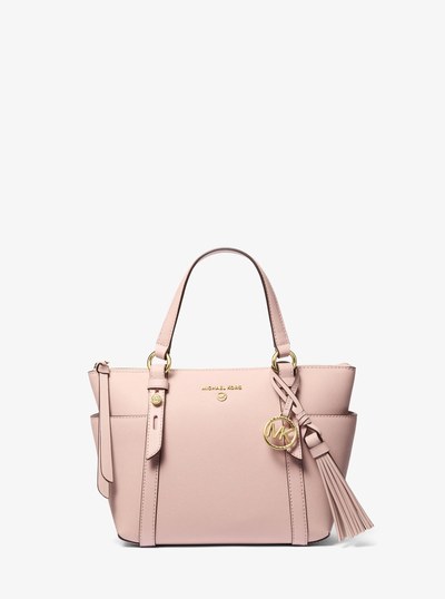 Sullivan Small Saffiano Leather Top-Zip Tote Bag in SOFT PINK | Michael Kors