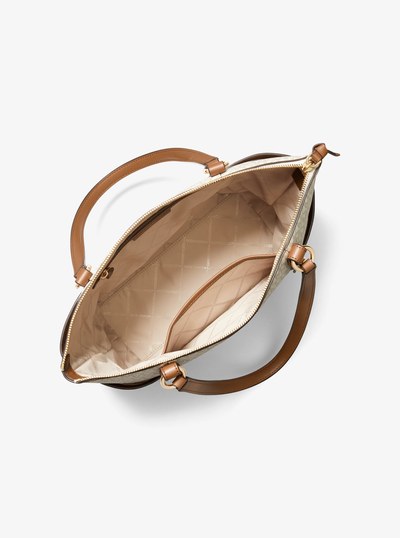 Sullivan Medium Logo Top-Zip Tote Bag