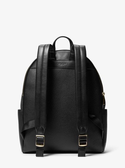 Bex Large Pebbled Leather Backpack in BLACK | Michael Kors