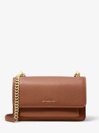 Claire Large Pebbled Leather Convertible Shoulder Bag