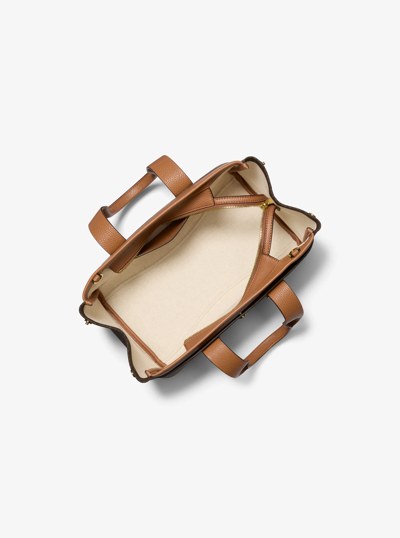 Romee Small Signature Logo Satchel in BRN/ACORN | Michael Kors