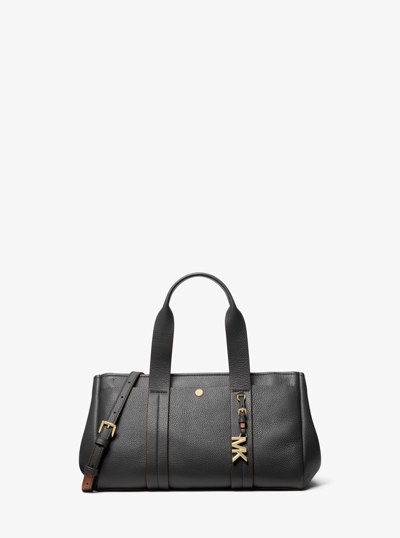 Romee Small Pebbled Leather Satchel in BLACK | Michael Kors