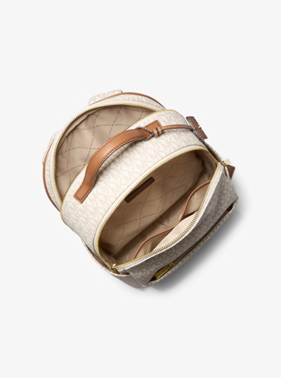 Sable Medium Signature Logo Backpack in VANILLA/ACORN | Michael Kors