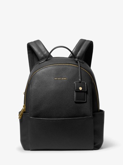 Sac &agrave; dos Sable de taille moyenne en cuir grain&eacute; in NOIR | Michael Kors