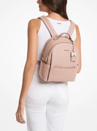 Sac &agrave; dos Sable de taille moyenne en cuir grain&eacute;
