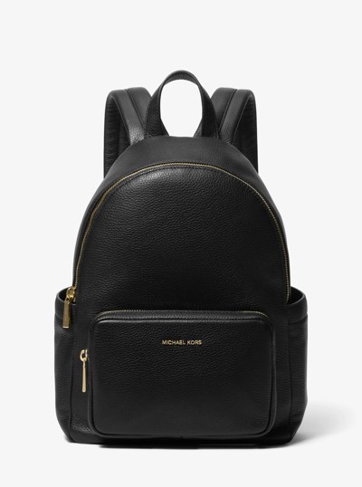 Tanner Medium Pebbled Leather Backpack in BLACK | Michael Kors