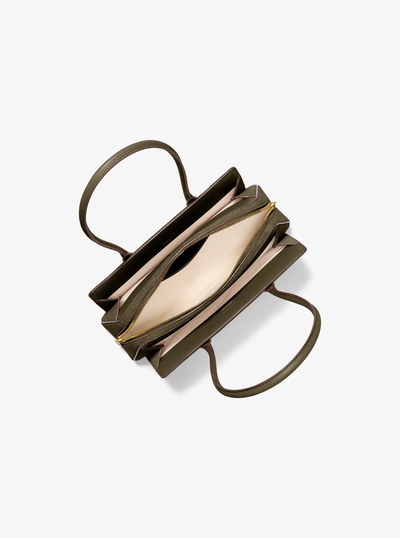 Laila Small Suede Shoulder Bag in LODEN | Michael Kors