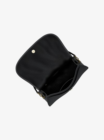 Holmes Medium Pebbled Leather Convertible Messenger Bag in BLACK | Michael Kors