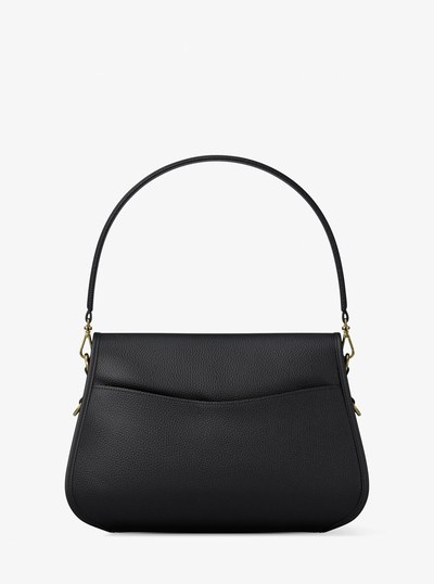 Holmes Medium Pebbled Leather Convertible Messenger Bag in BLACK | Michael Kors