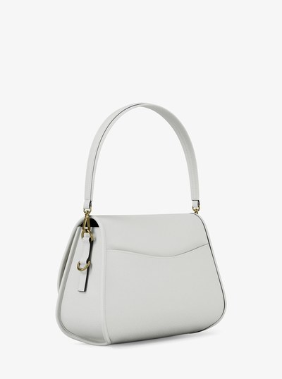Holmes Medium Pebbled Leather Convertible Messenger Bag in EGGSHELL | Michael Kors
