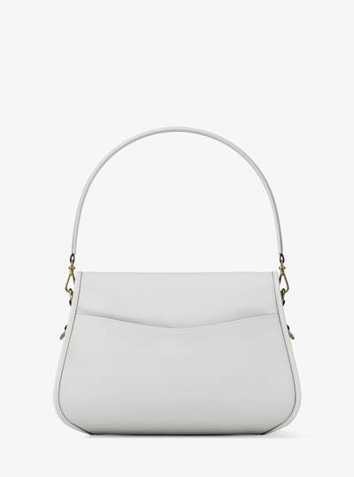 Holmes Medium Pebbled Leather Convertible Messenger Bag in EGGSHELL | Michael Kors