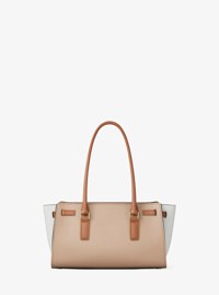 Bolso satchel Hamilton peque&ntilde;o de piel con bloques de color