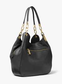 Lillie Large Pebbled Leather Shoulder Bag