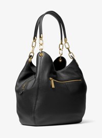 Lillie Large Pebbled Leather Shoulder Bag
