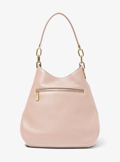 Lillie Large Pebbled Leather Shoulder Bag in SOFT PINK | Michael Kors