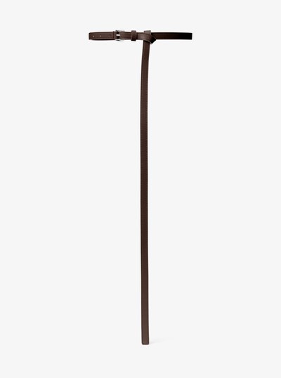 Carolyn Leather Belt in CHOCOLATE | Michael Kors