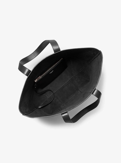 Sharon Medium Leather Tote Bag in BLACK | Michael Kors