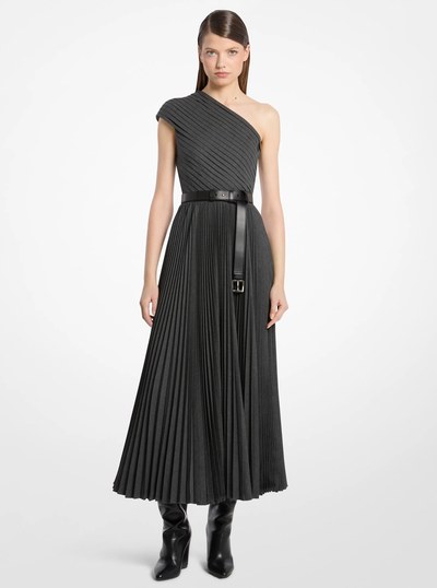 Kaitlin Leather Waist Belt in BLACK | Michael Kors