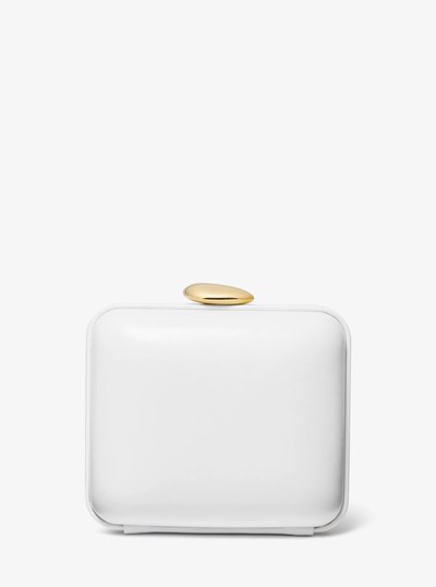 Tina Mini Leather Minaudie re in OPTIC WHITE | Michael Kors