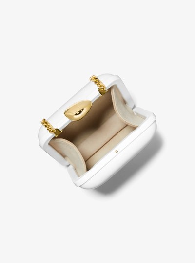 Tina Mini Leather Minaudie re in OPTIC WHITE | Michael Kors