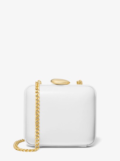 Tina Mini Leather Minaudie re in OPTIC WHITE | Michael Kors