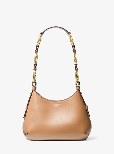 Mini sac &agrave; &eacute;paule boh&ecirc;me Bardot en cuir in BRONZAGE | Michael Kors