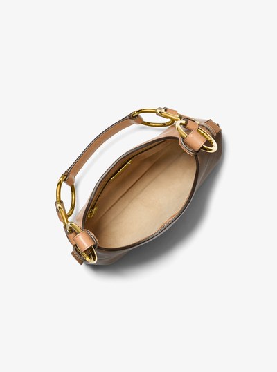 Mini sac &agrave; &eacute;paule boh&ecirc;me Bardot en cuir in BRONZAGE | Michael Kors