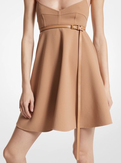 Sharon Leather Belt in SUNTAN | Michael Kors