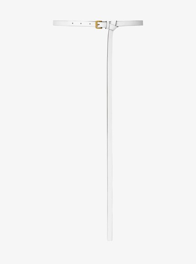 Sharon Leather Belt in OPTIC WHITE | Michael Kors